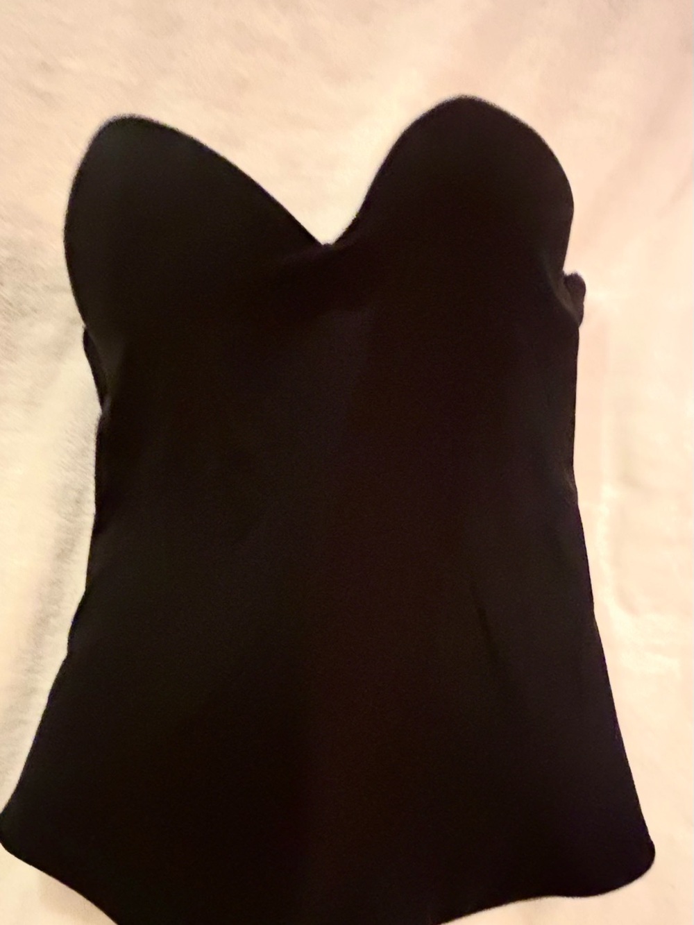 Victoria's Secret Black Strapless Sweetheart Bustier Top
